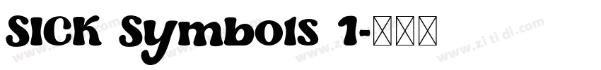 SICK Symbols 1字体转换